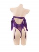 Underwire Push-Up See-Through Open Crotch Jumpsuit Satin Lace-Up Backless Sexy Lingerie Set