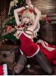 Christmas Carnival Night Ribbon Bondage Little Elk Exposed Chest Red Hip Dress Sexy Lingerie Set