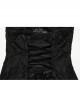 Black Elegant Sexy V Neck Lace Ruffle High Slit Design Daily Versatile Gothic Style Suspender Dress