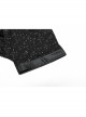 Black Simple Version Design Braided Belt Unique Star Print Gothic Style Wide Sleeve Short Coat