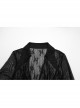 Black Exquisite Pointed Collar Irregular Hem Light Elegant Lace Gothic Style Long Sleeves Coat