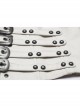 White Retro V Shaped Cool Metal Rivet Buckle Decoration Punk Style Tight Corset