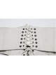 White Retro V Shaped Cool Metal Rivet Buckle Decoration Punk Style Tight Corset