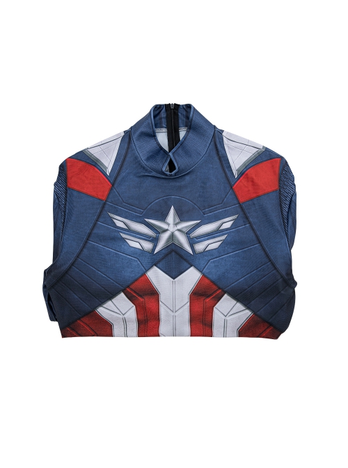 Captain America New World Order Captain America Bodysuit Printing Version Halloween Cosplay Costume Set Without Shoes