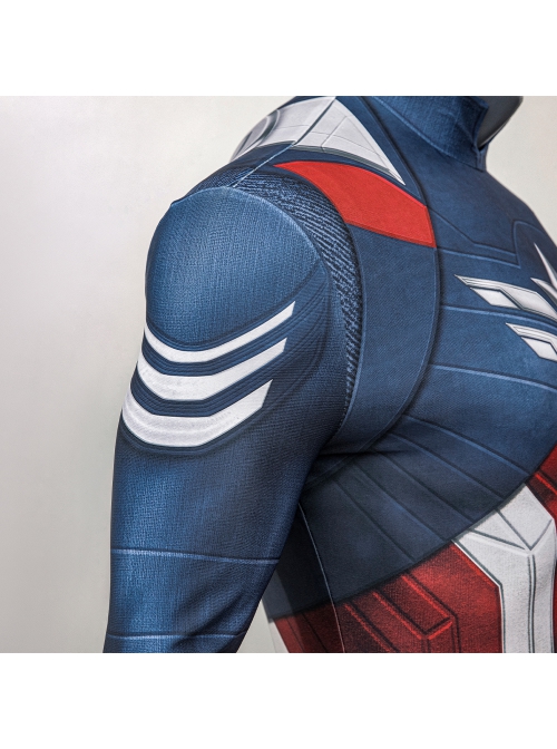 Captain America New World Order Captain America Bodysuit Printing Version Halloween Cosplay Costume Set Without Shoes