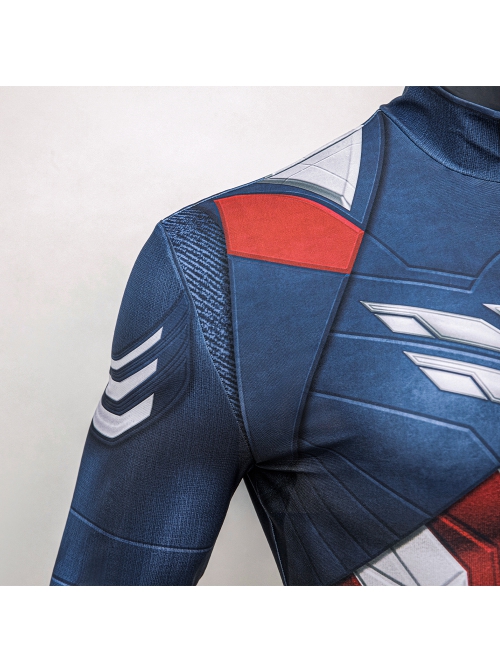 Captain America New World Order Captain America Bodysuit Printing Version Halloween Cosplay Costume Set Without Shoes