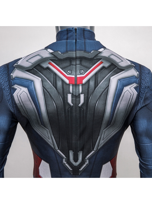 Captain America New World Order Captain America Bodysuit Printing Version Halloween Cosplay Costume Set Without Shoes