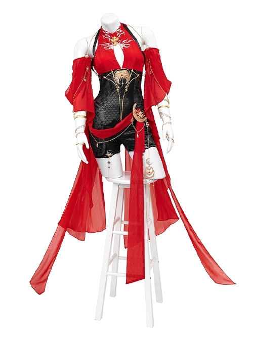 Naraka Bladepoint Viper Ning Hongchuan Madien Upgraded Version Halloween Cosplay Costume Full Set