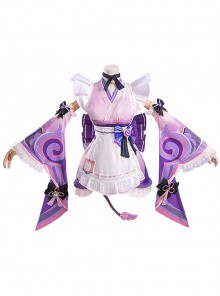 Game Genshin Impact Yumemizuki Mizuki Halloween Cosplay Costume Set