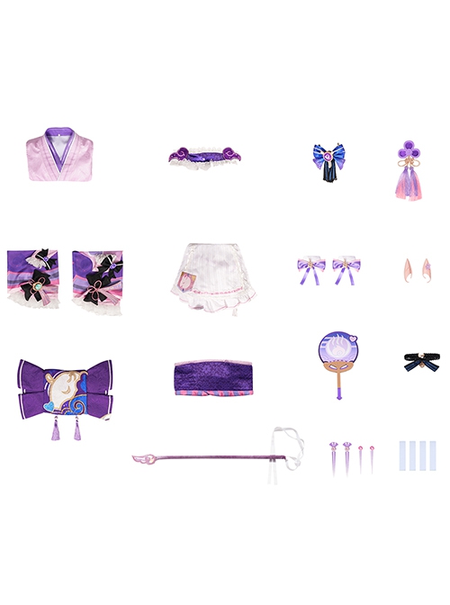 Game Genshin Impact Yumemizuki Mizuki Halloween Cosplay Costume Set