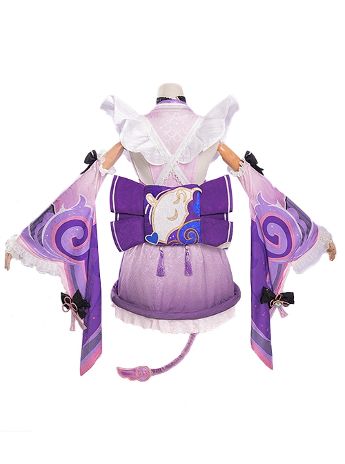Game Genshin Impact Yumemizuki Mizuki Halloween Cosplay Costume Set