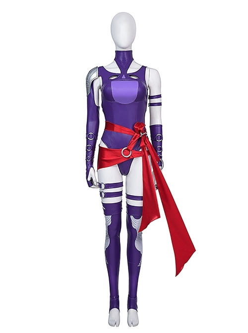 Game Marvel Rivals Psylocke Vengeance Skin Halloween Cosplay Costume Set Without Shoes