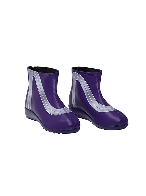 Game Marvel Rivals Psylocke Vengeance Skin Halloween Accessories Cosplay Purple Ankle Boots
