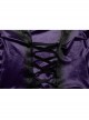 Vintage Purple Luxurious Velvet Exquisite Bat Collar Ruffled Hem Gothic Style Long Sleeves Slim Shirt