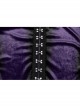 Luxurious Purple Velvet Elegant Square Collar Exquisite Metal Button Design Unique Hem Shape Gothic Style T Shirt