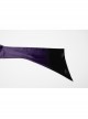 Luxurious Purple Velvet Elegant Square Collar Exquisite Metal Button Design Unique Hem Shape Gothic Style T Shirt