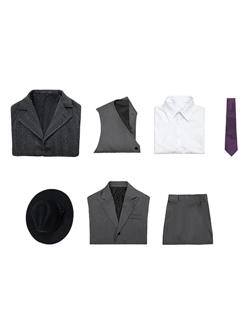 Live Action TV Series Spider-Noir‎ Spider Man Halloween Cosplay Costume Set Without Shoes