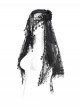 Retro Gorgeous Black Lace Mesh Spliced Elegant Beaded Decoration Gothic Style Exquisite Veil