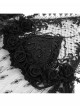 Retro Gorgeous Black Lace Mesh Spliced Elegant Beaded Decoration Gothic Style Exquisite Veil
