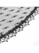 Retro Gorgeous Black Lace Mesh Spliced Elegant Beaded Decoration Gothic Style Exquisite Veil