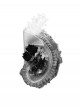 Vintage Elegant Gray Lace Ruffle Beaded Decoration Exquisite Three Dimensional Rose Gorgeous Gothic Style Hat