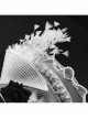 Vintage Elegant Gray Lace Ruffle Beaded Decoration Exquisite Three Dimensional Rose Gorgeous Gothic Style Hat