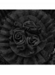 Dark Unique Black Skull Lace Exquisite Ruffle Beaded Decoration Three Dimensional Rose Gothic Style Hat