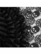 Dark Unique Black Skull Lace Exquisite Ruffle Beaded Decoration Three Dimensional Rose Gothic Style Hat