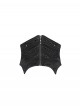 Unique Vintage Black Bat Wing Hem Exquisite Jacquard Dark Lace Decoration Gothic Style Corset