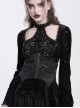 Unique Vintage Black Bat Wing Hem Exquisite Jacquard Dark Lace Decoration Gothic Style Corset
