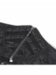 Unique Vintage Black Bat Wing Hem Exquisite Jacquard Dark Lace Decoration Gothic Style Corset