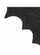Unique Vintage Black Bat Wing Hem Exquisite Jacquard Dark Lace Decoration Gothic Style Corset