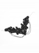 Vintage Elegant Black Embroidery Gorgeous Beads Stone Embellished Gothic Style Necklace