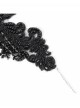 Vintage Elegant Black Embroidery Gorgeous Beads Stone Embellished Gothic Style Necklace