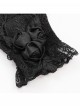 Retro Elegant Black Lace Hollow Three Dimensional Rose Decoration Gorgeous Gothic Style Gloves