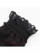 Retro Elegant Black Lace Hollow Three Dimensional Rose Decoration Gorgeous Gothic Style Gloves