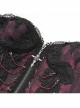 Vintage Gorgeous Black Red Embroidered Lace Exquisite Beaded Decoration Unique Cross Zipper Birdcage Gothic Corset