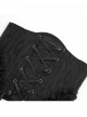 Retro Gorgeous Black Embroidered Lace Cool Metal Bat Splicing Mesh Hem Gothic Style Corset