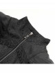 Dark Mysterious Black Exquisite Ruffles Decorated Retro Metal Buttons Gothic Style Hooded Long Coat