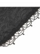 Dark Mysterious Black Exquisite Ruffles Decorated Retro Metal Buttons Gothic Style Hooded Long Coat