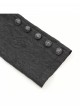 Dark Mysterious Black Exquisite Ruffles Decorated Retro Metal Buttons Gothic Style Hooded Long Coat