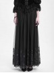 Elegant Retro Black Lace Mesh Stitching Gorgeous Patchwork Decorated Gothic Style Skirt