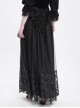 Elegant Retro Black Lace Mesh Stitching Gorgeous Patchwork Decorated Gothic Style Skirt