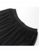 Elegant Retro Black Lace Mesh Stitching Gorgeous Patchwork Decorated Gothic Style Skirt
