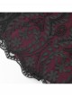 Elegant Daily Red Stitching Black Lace Mesh Gorgeous Patchwork Decorated Gothic Style Skirt