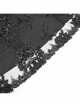 Retro Gorgeous Black Red Sexy One Shoulder Retro Lace Stitching Exquisite Beaded Decoration Gothic Style Dress