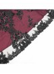 Retro Elegant Black Red Sexy One Shoulder Gorgeous Lace Stitching Exquisite Beaded Decoration Gothic Style Dress