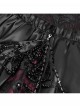 Retro Elegant Black Red Sexy One Shoulder Gorgeous Lace Stitching Exquisite Beaded Decoration Gothic Style Dress