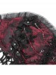 Retro Black Red Gorgeous Lace Splicing Beaded Decoration Sexy Waist Hollow Gothic Style Dress