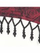 Retro Black Red Gorgeous Lace Splicing Beaded Decoration Sexy Waist Hollow Gothic Style Dress